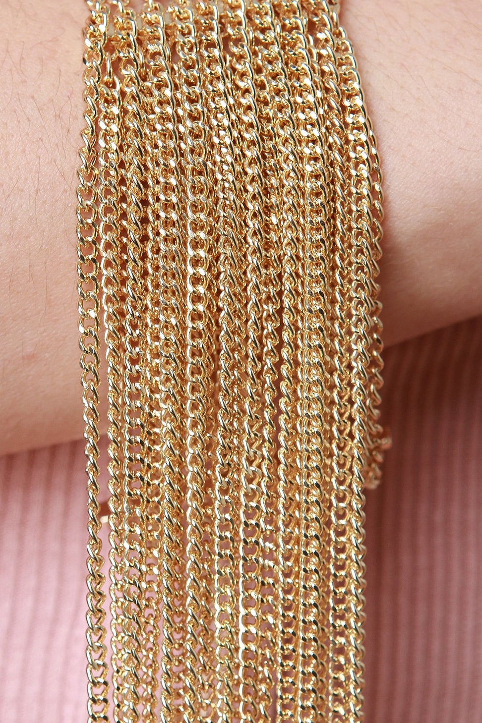 Curb Chain Fringe Bracelet