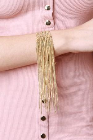 Curb Chain Fringe Bracelet