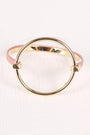 Circular Accent Hinge Bangle Bracelet