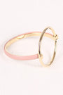 Circular Accent Hinge Bangle Bracelet