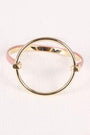Circular Accent Hinge Bangle Bracelet