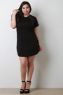 Raglan Seam Lace-Up T-Shirt Dress
