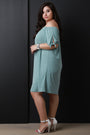 Off The Shoulder Self-Tie Sleeve Shift Dress