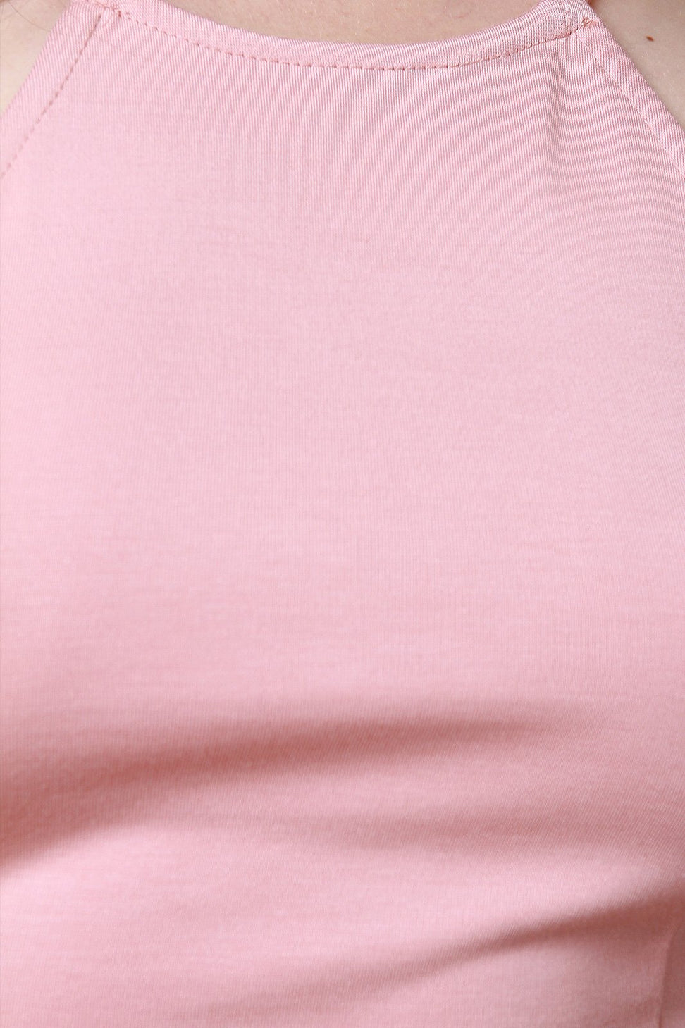 Round Neck Jersey Knit Sleeveless Crop Top