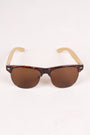 Wayfarer Faux Wooden Arms Sunglasses