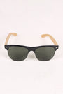 Wayfarer Faux Wooden Arms Sunglasses