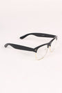 Clear Lens Semi-Rimless Wayfarer Glasses