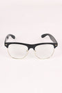 Clear Lens Semi-Rimless Wayfarer Glasses