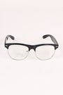 Clear Lens Semi-Rimless Wayfarer Glasses