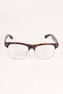 Clear Lens Semi-Rimless Wayfarer Glasses