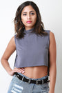 Simple Sleeveless Open Side Crop Top