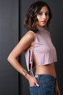 Simple Sleeveless Open Side Crop Top