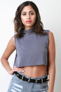 Simple Sleeveless Open Side Crop Top