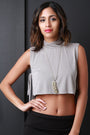 Simple Sleeveless Open Side Crop Top