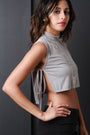 Simple Sleeveless Open Side Crop Top