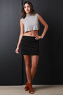 Simple Sleeveless Open Side Crop Top