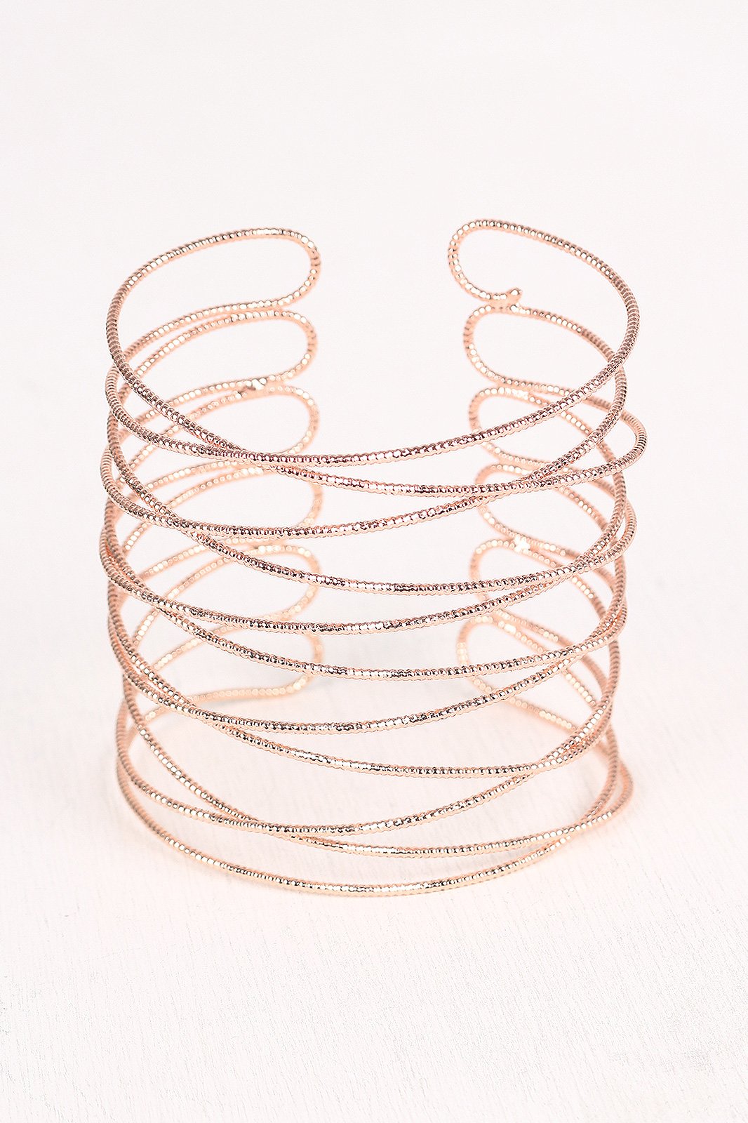 Overlapping Crisscross Cuff Bracelet