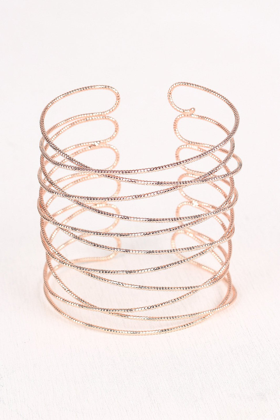 Overlapping Crisscross Cuff Bracelet