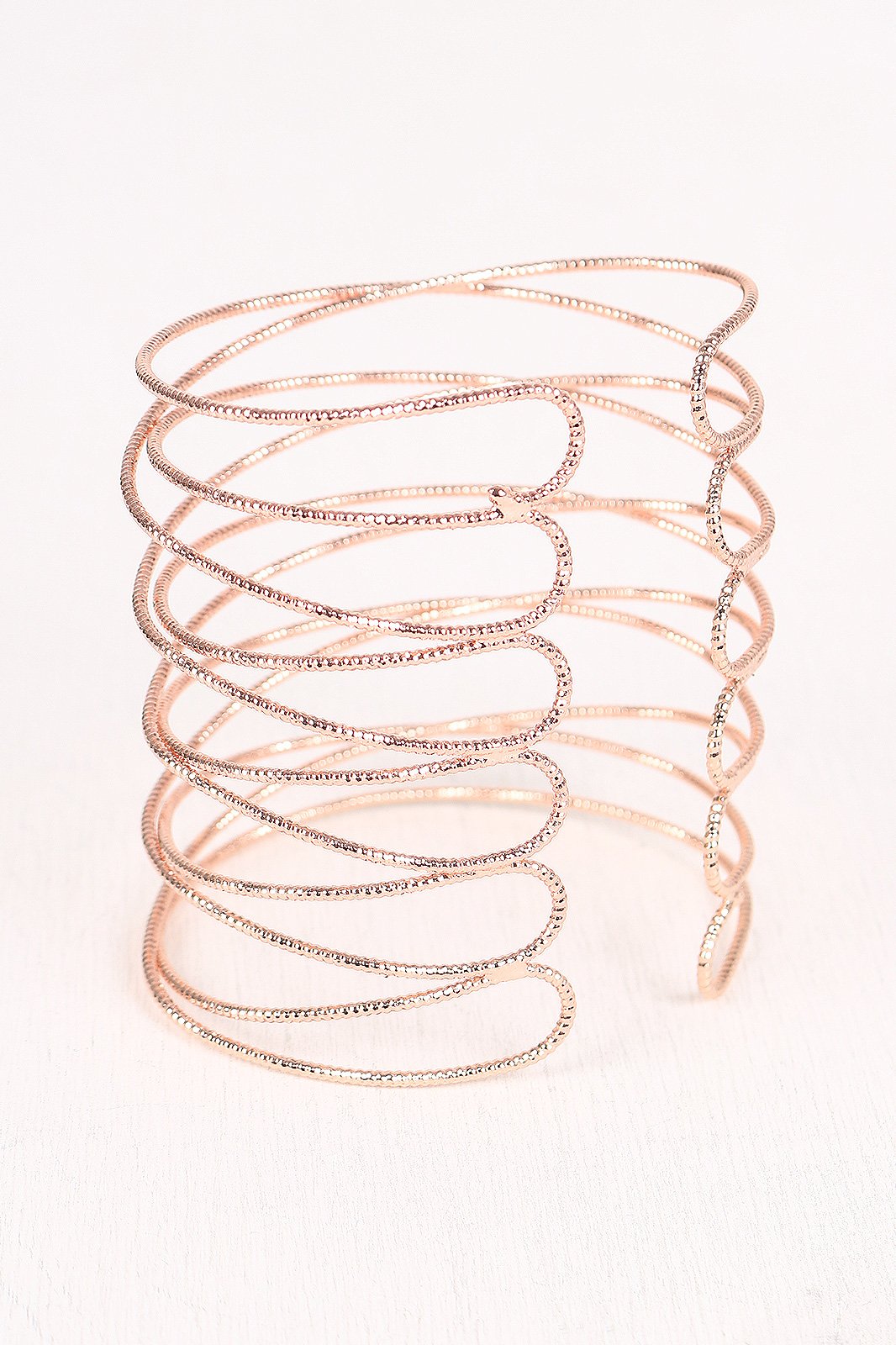 Overlapping Crisscross Cuff Bracelet