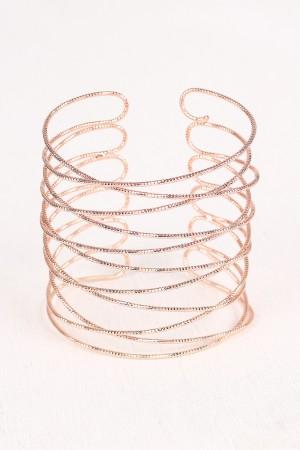Overlapping Crisscross Cuff Bracelet