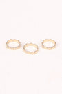Scalloped Textured Ring Set