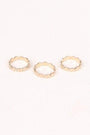 Scalloped Textured Ring Set