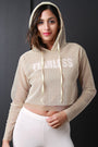 Fearless Fishnet Mesh Crop Hoodie - NoveltyOne