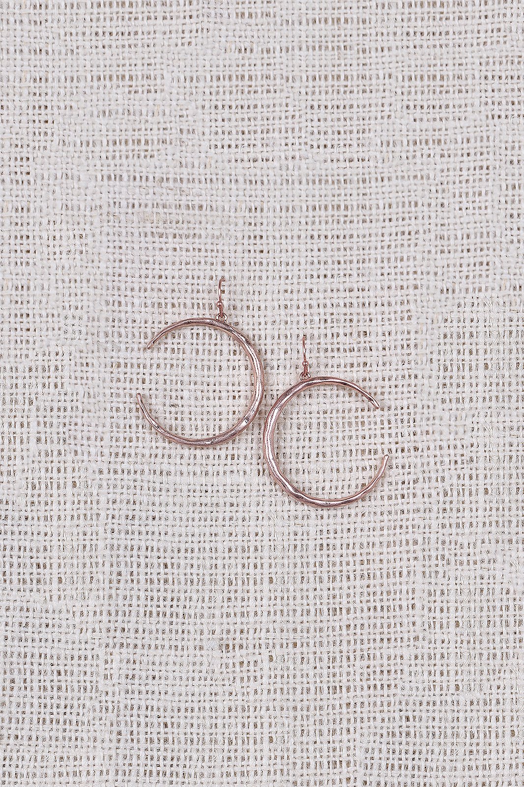 Textured Crescent Earrings