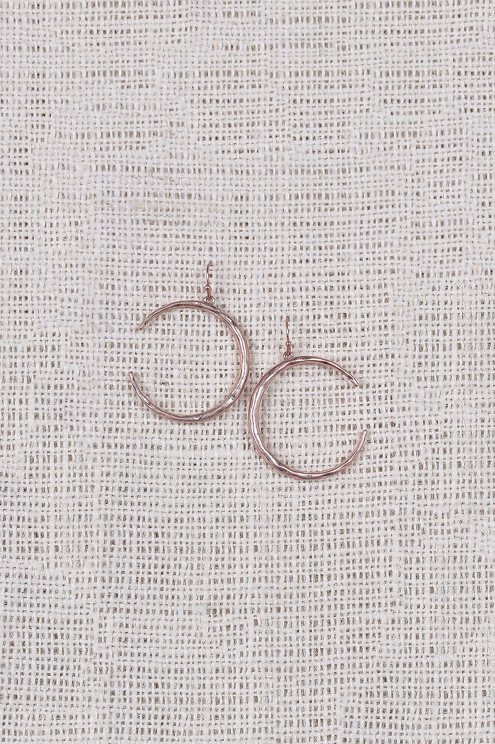 Textured Crescent Earrings