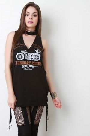 Legendary Riders Side Lace Choker Top