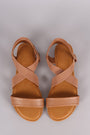 Bamboo Elasticized Cross Band Flat Sandal