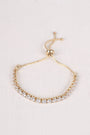 Cubic Zirconia Pull Tie Bracelet
