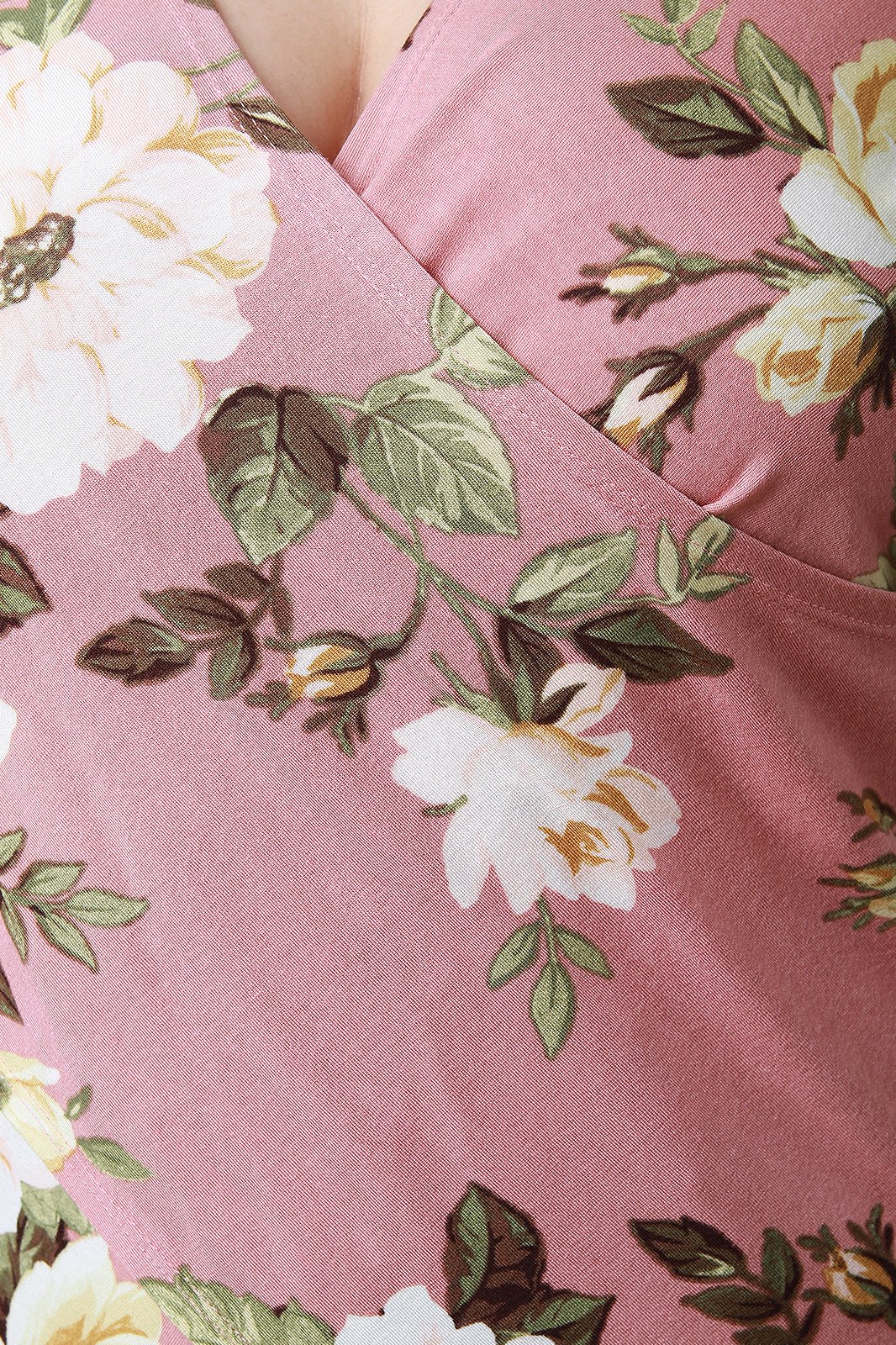 Surplice Wrap Mock Neck Asymmetrical Top