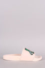 Embroidery Floral Jelly Slide Sandal