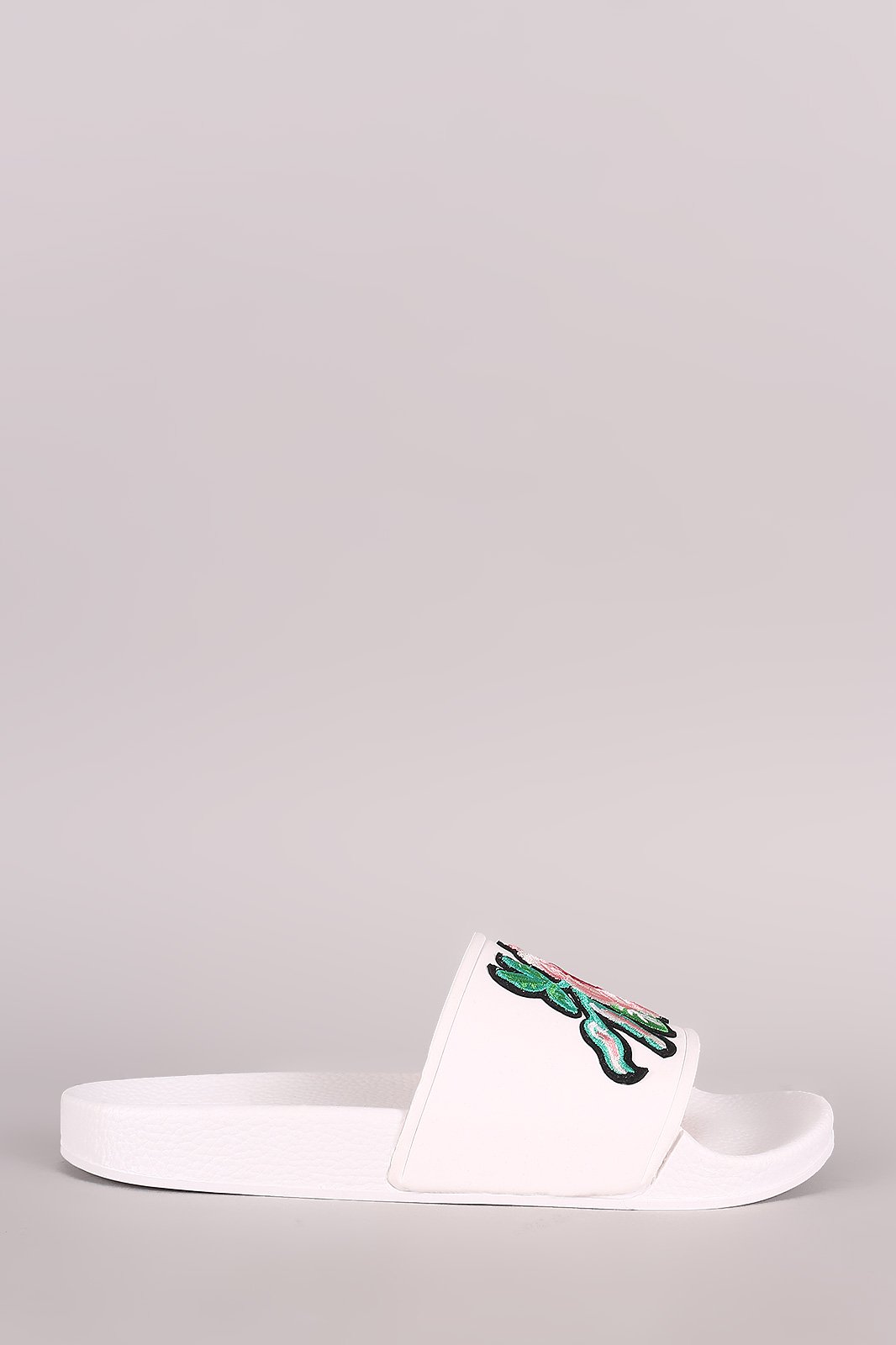 Embroidery Floral Jelly Slide Sandal