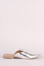 Qupid Metallic Slip-On Loafer Flat