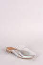 Qupid Metallic Slip-On Loafer Flat
