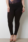 Jersey Knit High Waist Leggings