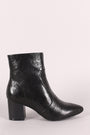 Wild Diva Lounge Cracked Chunky Heeled Booties