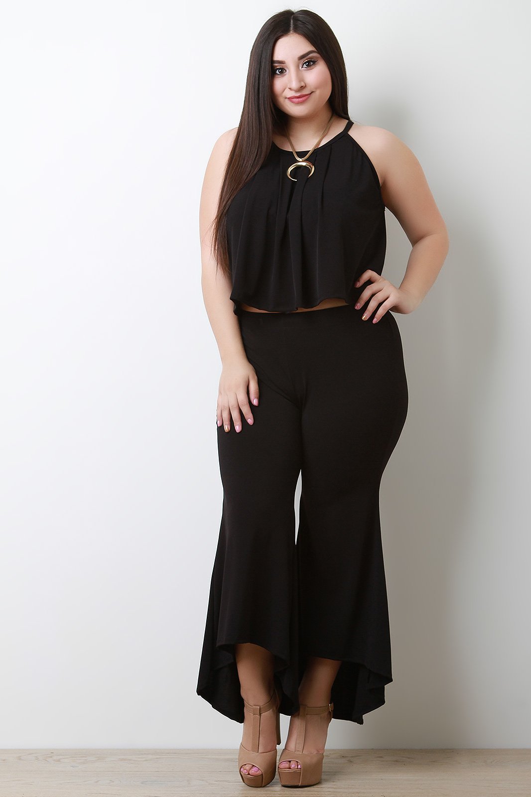 Pleated Flowy Cami Crop Top