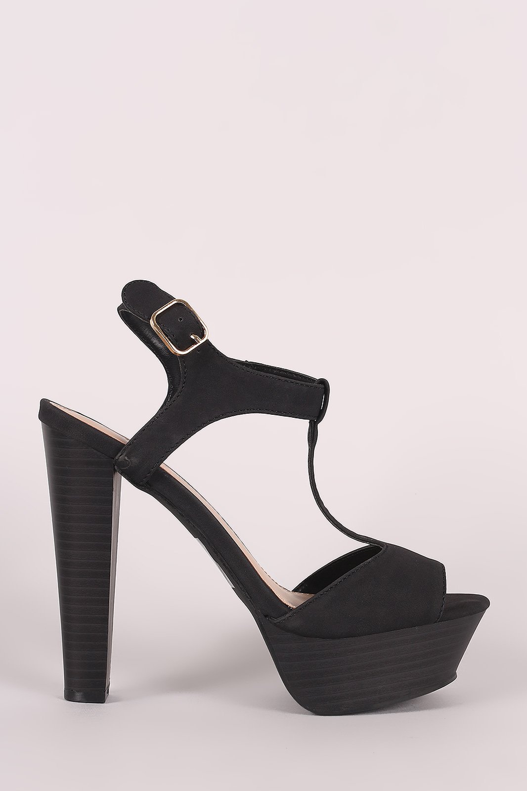 Breckelle T-Strap Platform Chunky Heel