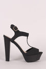 Breckelle T-Strap Platform Chunky Heel