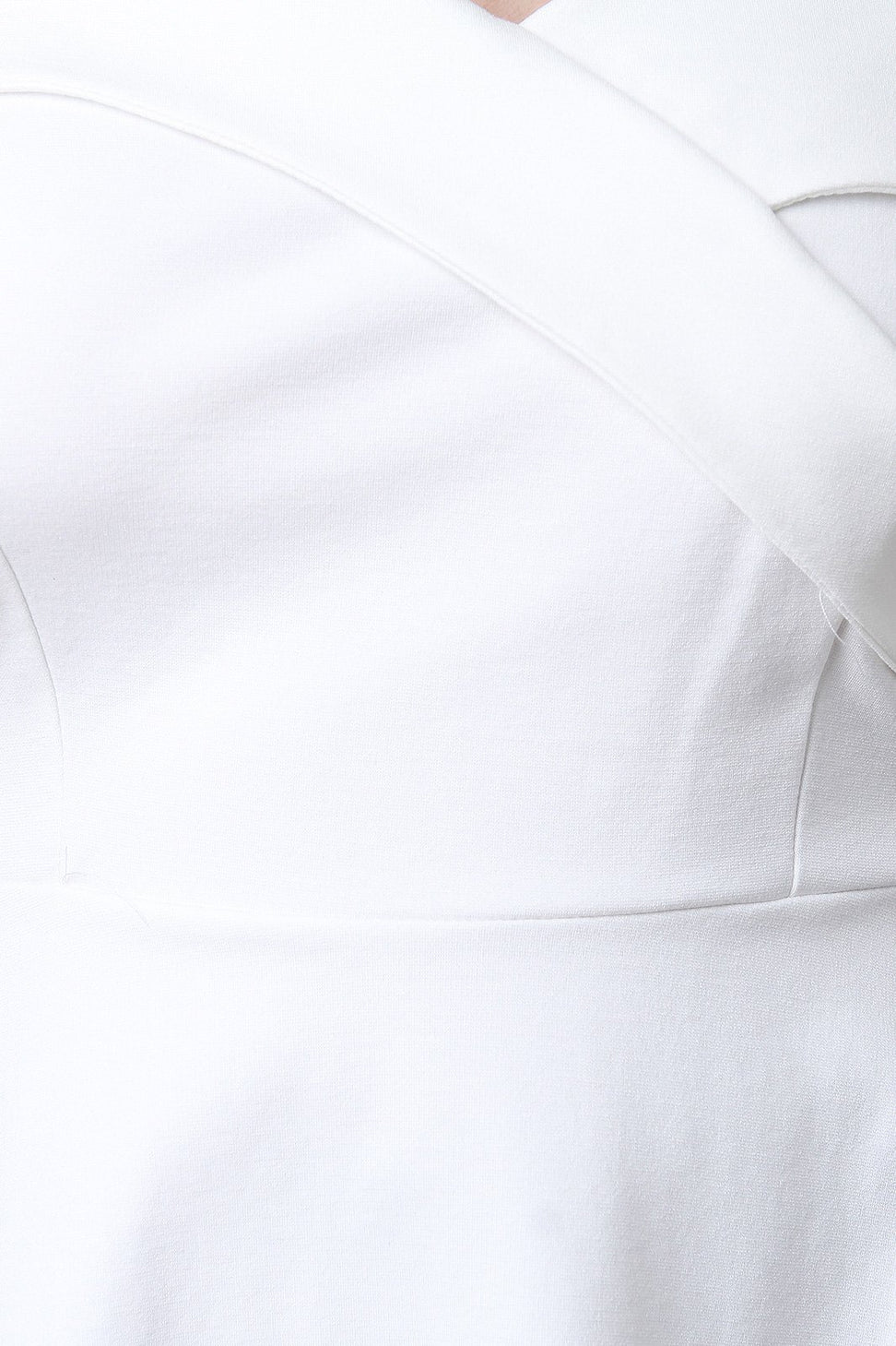 Fold Over Bardot Sweetheart Fit And Flare Dress - NoveltyOne