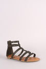 Bamboo Strappy Cutout Gladiator Flat Sandal