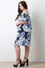 Floral Print Off-The-Shoulder Midi Dress