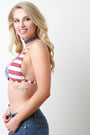 Stars and Stripes Eyelet Bralette Top
