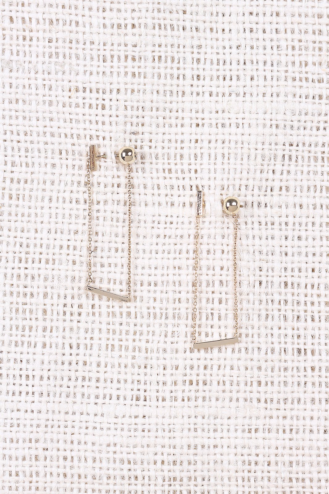 Bar Accent Curb Link Loop Earring