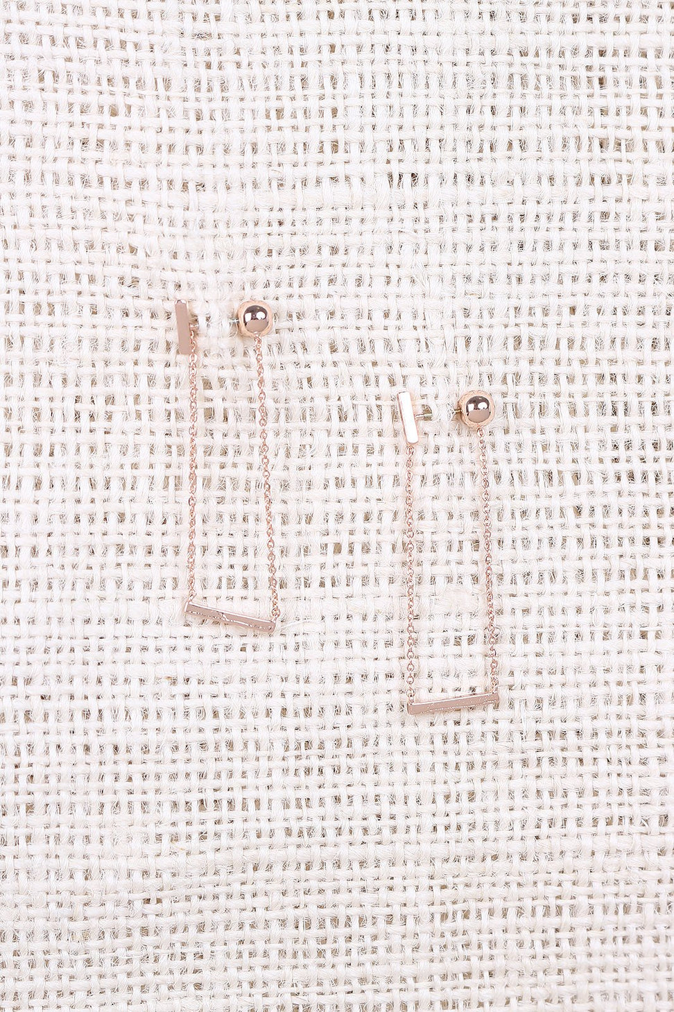 Bar Accent Curb Link Loop Earring