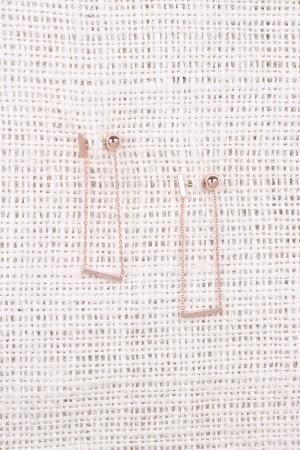 Bar Accent Curb Link Loop Earring