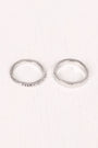 Twisted Hammered Ring Set